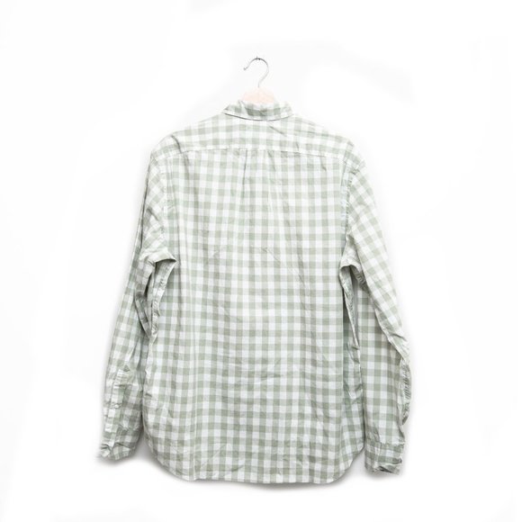 J Crew Checked Plaid Mint Long Sleeves Dress Shirt NWT - Picture 5 of 6